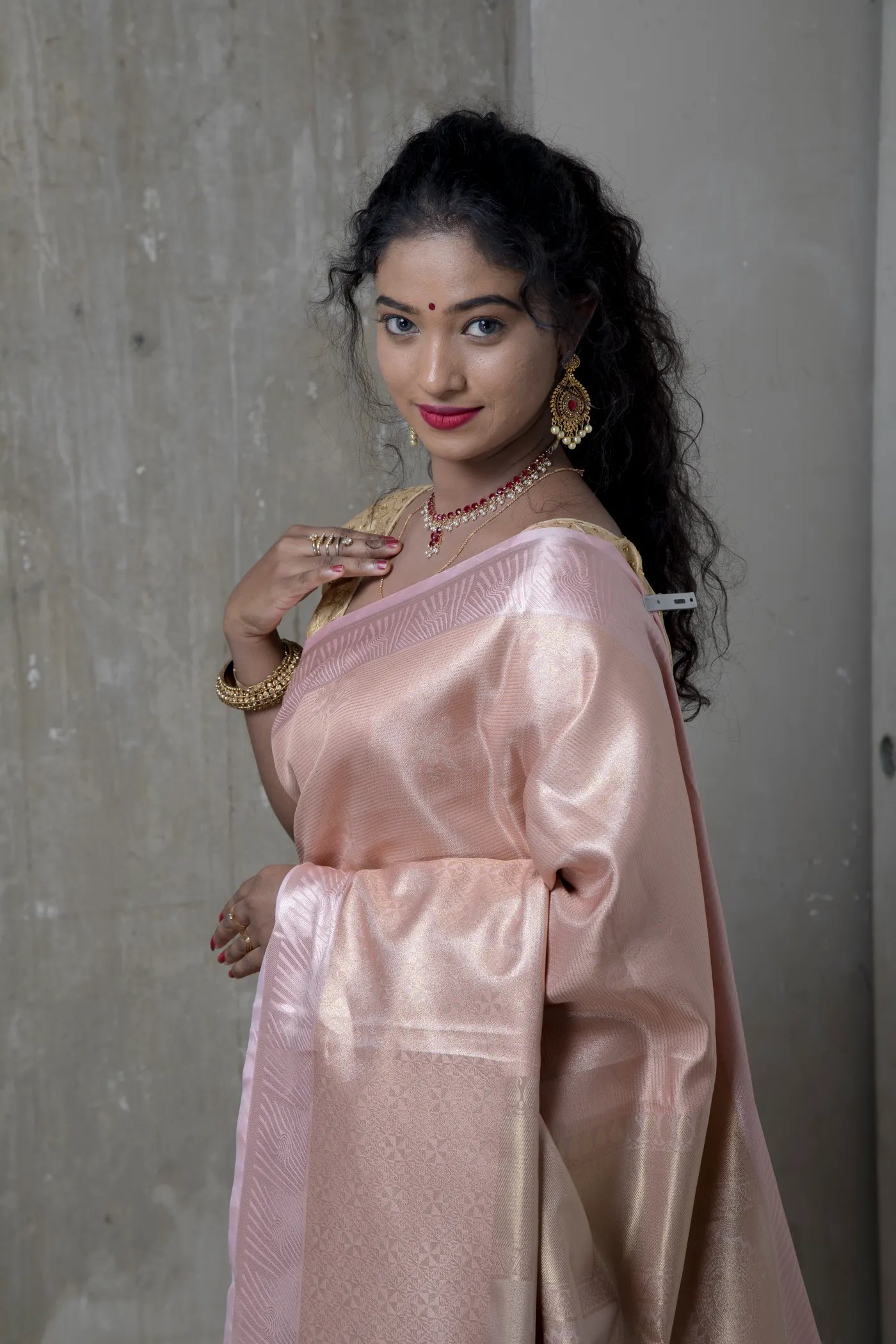 Festival Gold capsule — silk saree worn with gold jewelry